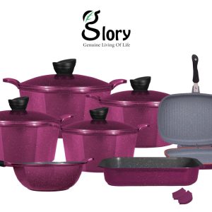 Lux hexagon cookware set, 13 pieces